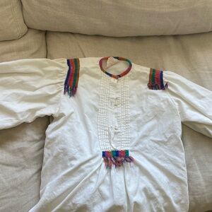 Vintage linen top with embroidery